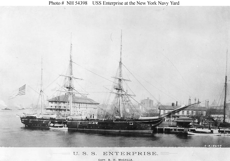 USS Enterprise (1874) at the Brooklyn Navy Yard